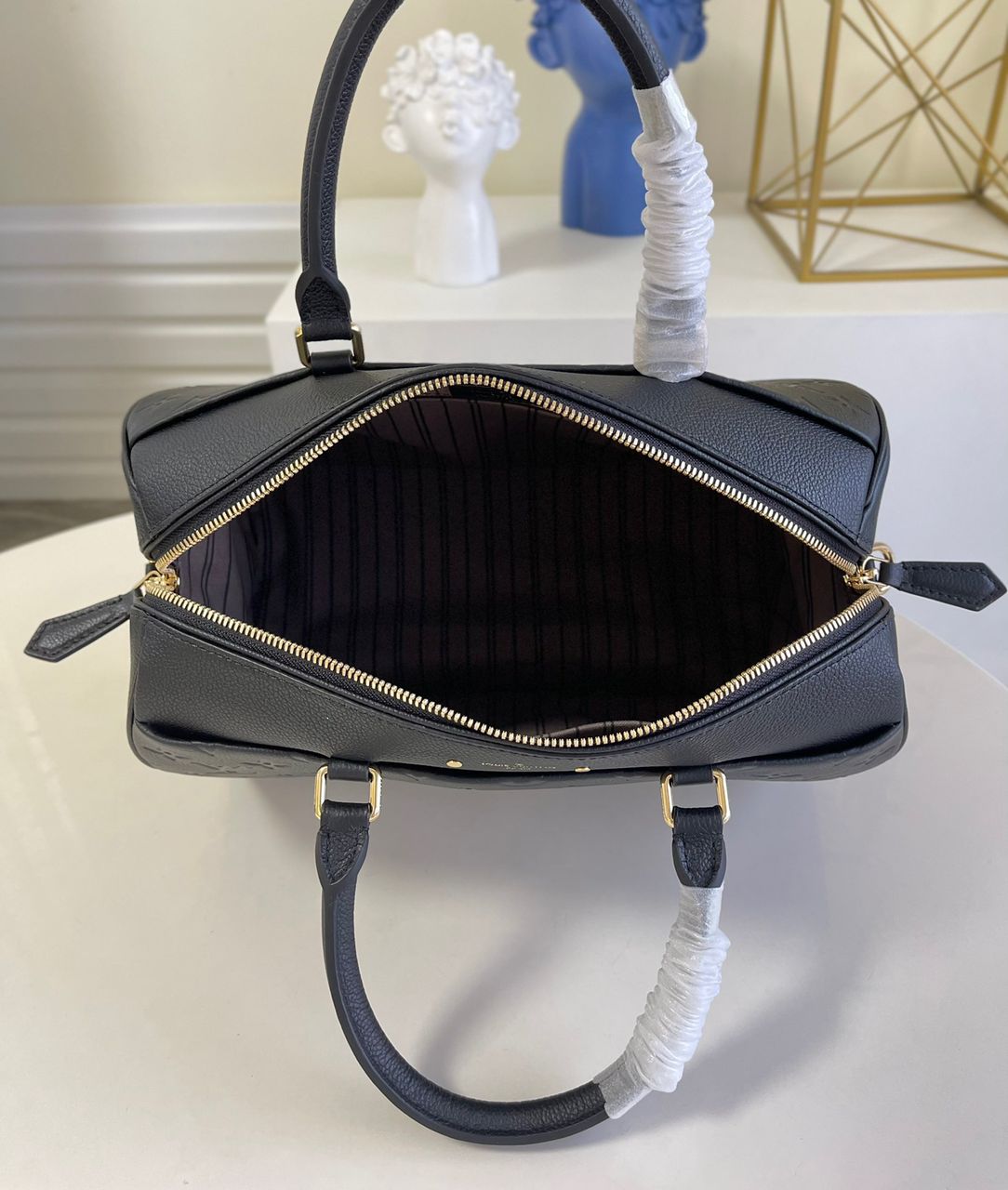 Louis Vuitton Speedy Bandouliere 30 Monogram Empreinte Black For Women, Women Handbags 9.8in/30cm