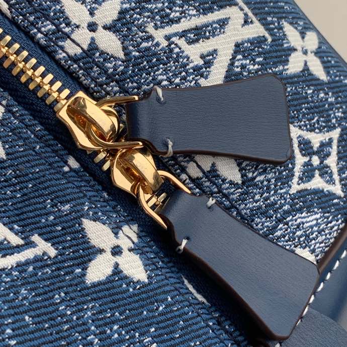 Louis Vuitton Square Bag Denim Jacquard Blue By Nicolas Ghesquiere For Women, Women’s Bags 6.3in/16cm