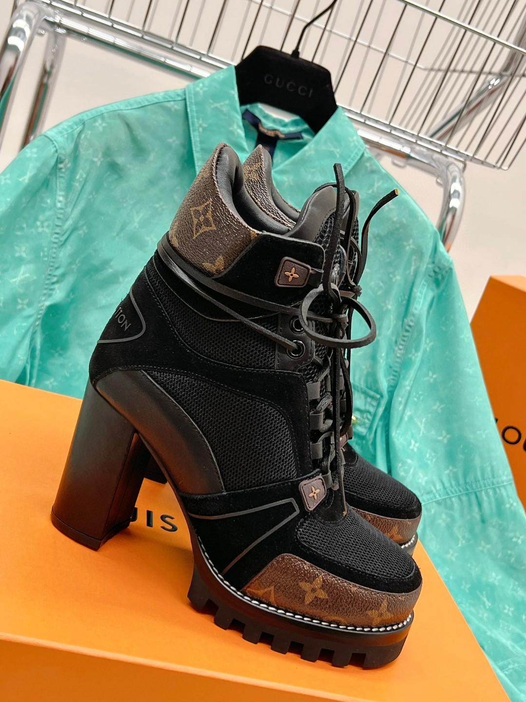 Louis Vuitton Star Trail Ankle Boot Black For Women