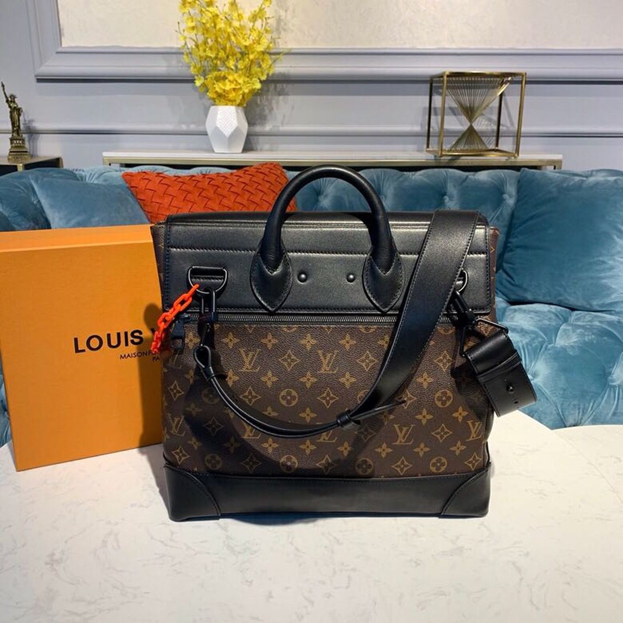 Louis Vuitton Steamer PM Monogram Solar Ray Canvas For Men, Men’s Handbags, Shoulder And Crossbody Bags 13.8in/35cm
