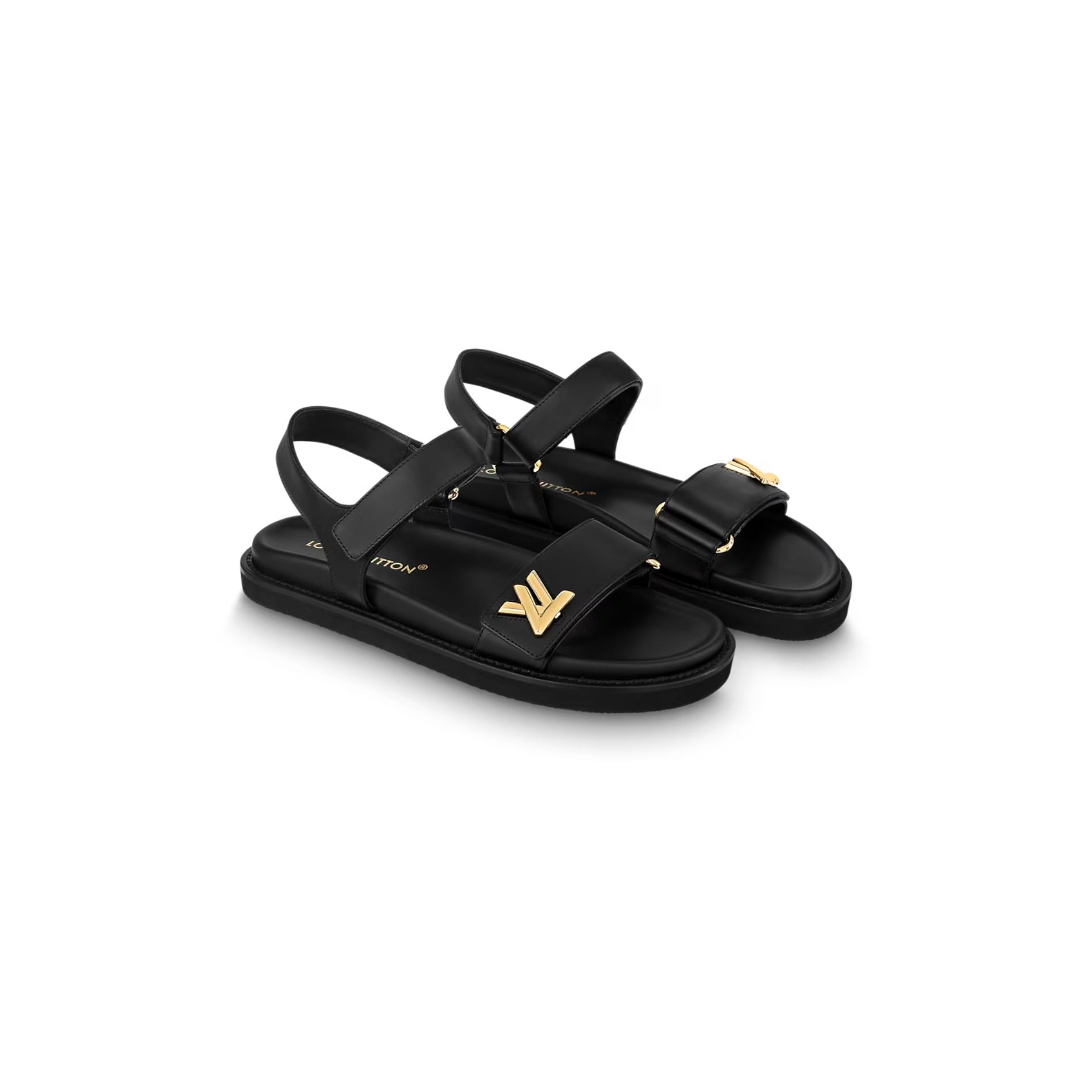 Louis Vuitton Sunset Comfort Flat Sandal Black 1ABW6W