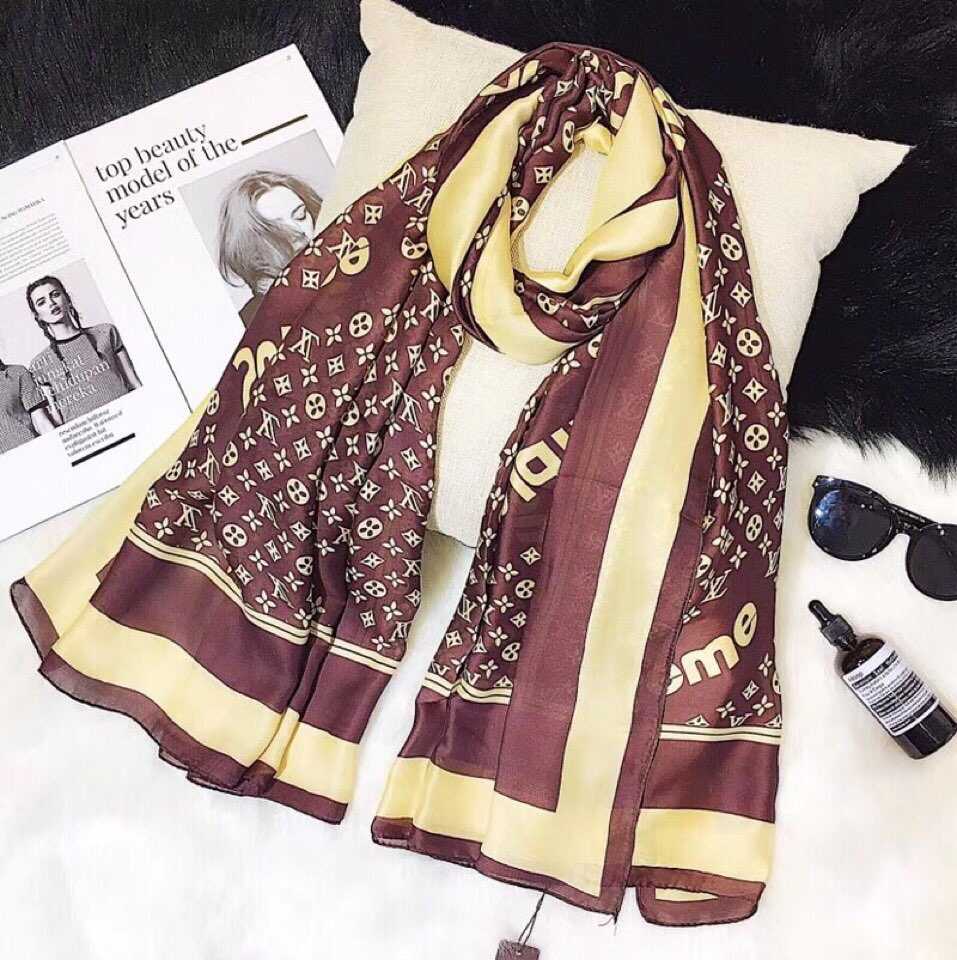 Louis Vuitton Supreme x LV Shawl Scarf Brown For Women