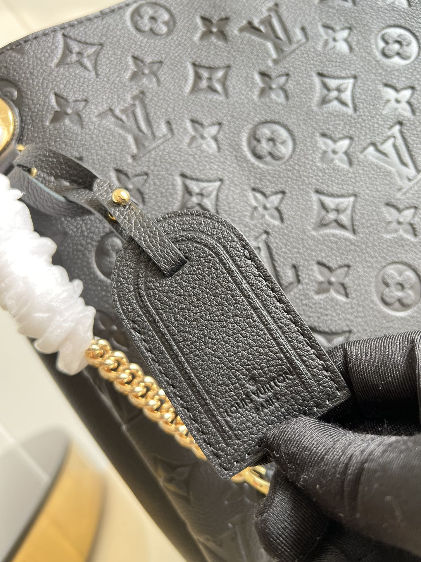 Louis Vuitton Surene MM Monogram Empreinte Black For Women, Women’s Handbags, Shoulder Bags 14.6in/37cm