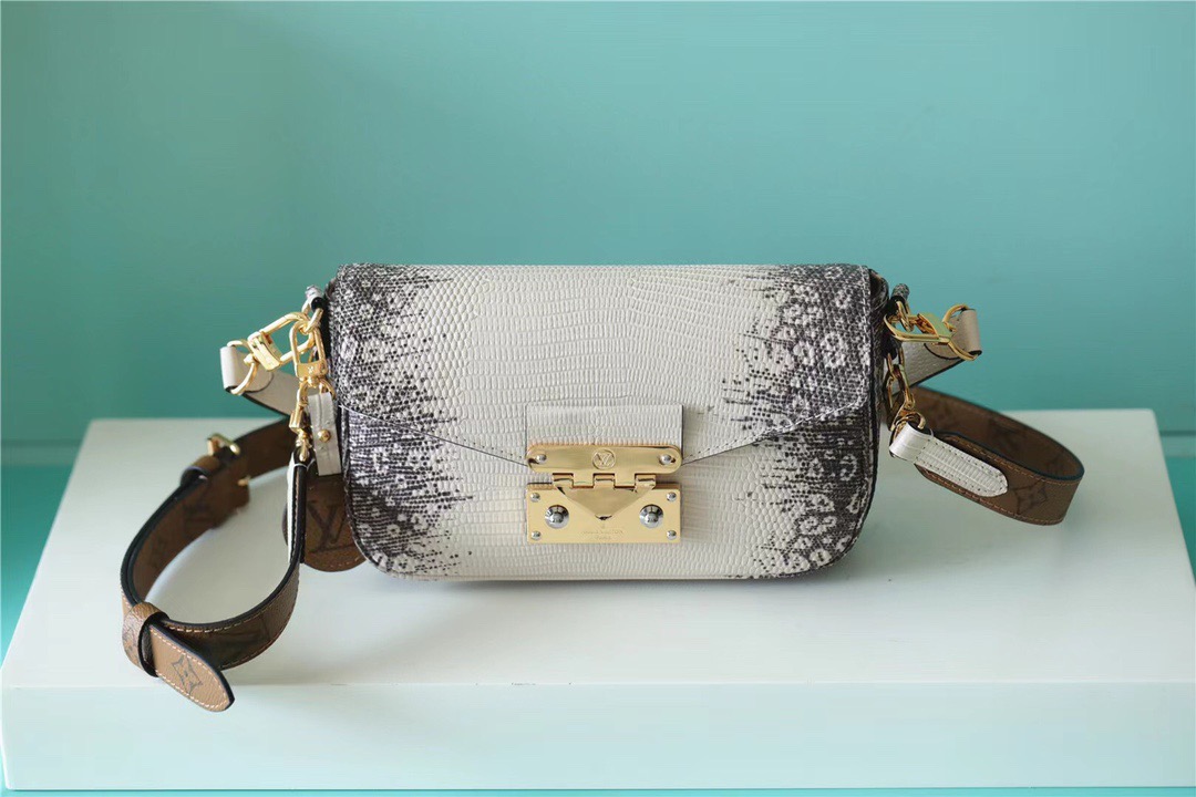 Louis Vuitton Swing Monogram Silver For Women, Women’s Handbags, Shoulder And Crossbody Bags 24cm/9.4in LV 