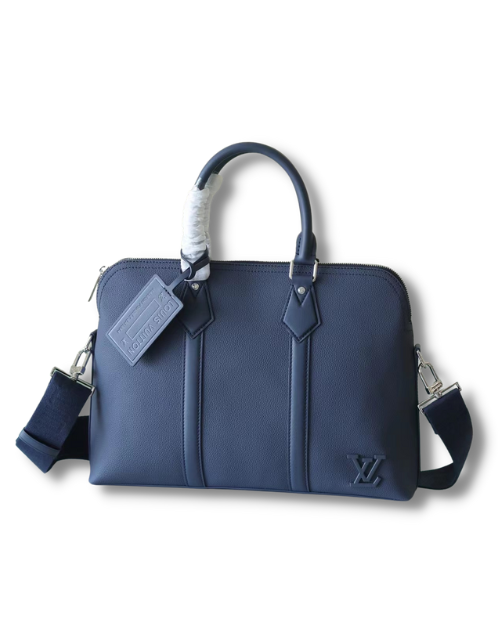 Louis Vuitton Takeoff Briefcase Aerogram Navy Blue For Men 15.4in/39cm