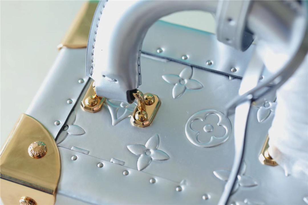 Louis Vuitton The Camera Box Monogram Empreinte By Nicolas Ghesquiere Light Blue For Women, Women’s Handbags, Shoulder And Crossbody Bags 9.3in/16cm LV