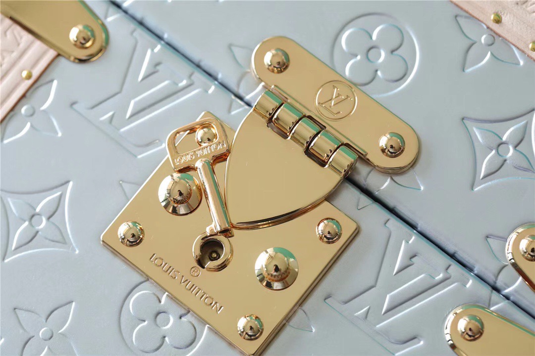 Louis Vuitton The Camera Box Monogram Empreinte By Nicolas Ghesquiere Light Blue/Light Pink For Women, Women’s Handbags, Shoulder And Crossbody Bags 6.3in/16cm LV