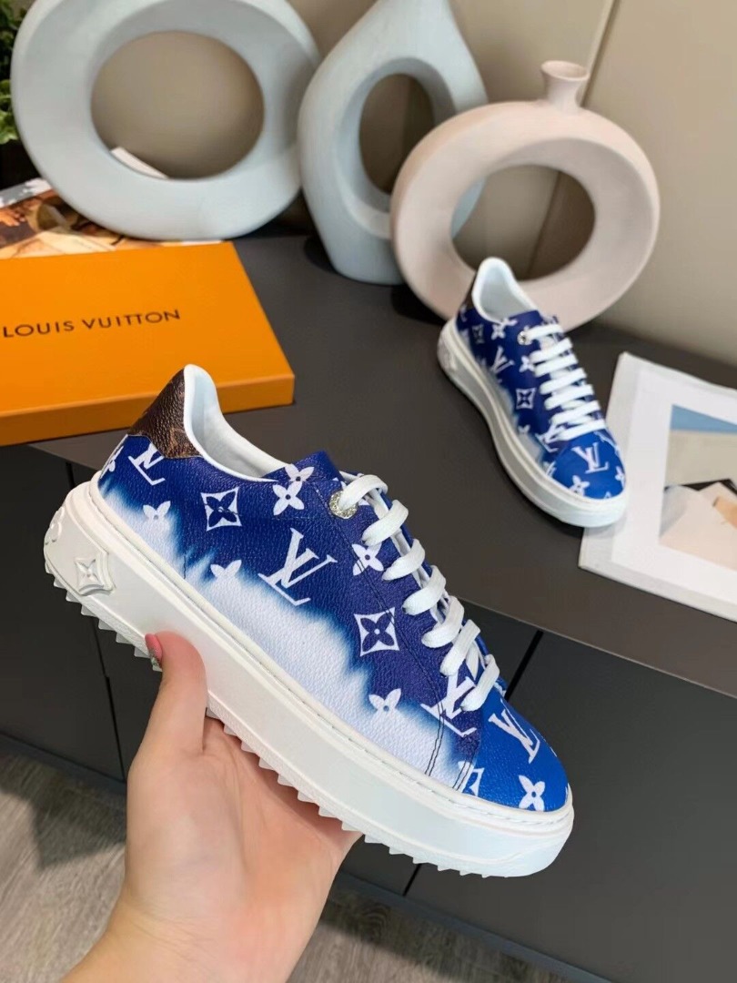 Louis Vuitton Time Out Sneaker Blue For Women LV