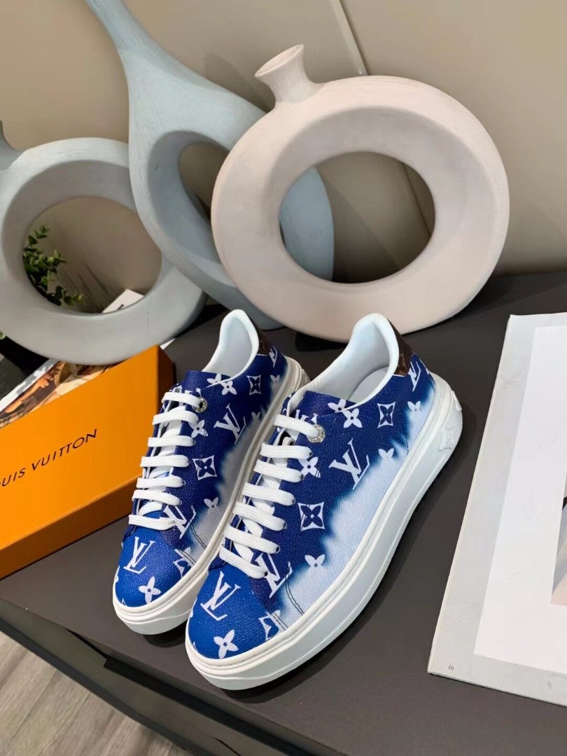 Louis Vuitton Time Out Sneaker Blue For Women LV