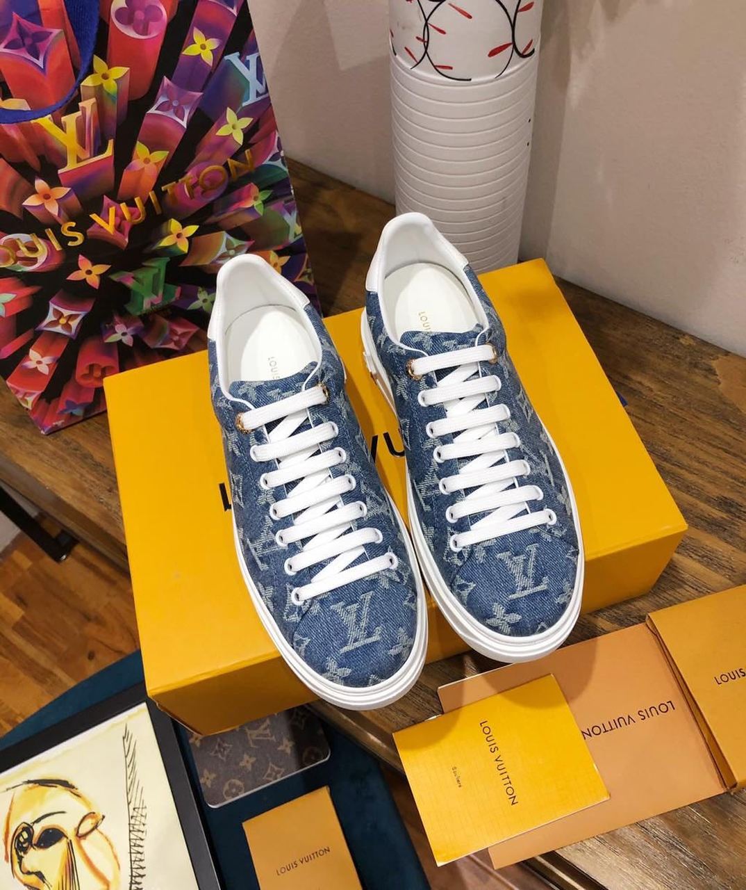 Louis Vuitton Time Out Sneaker Blue For Women LV