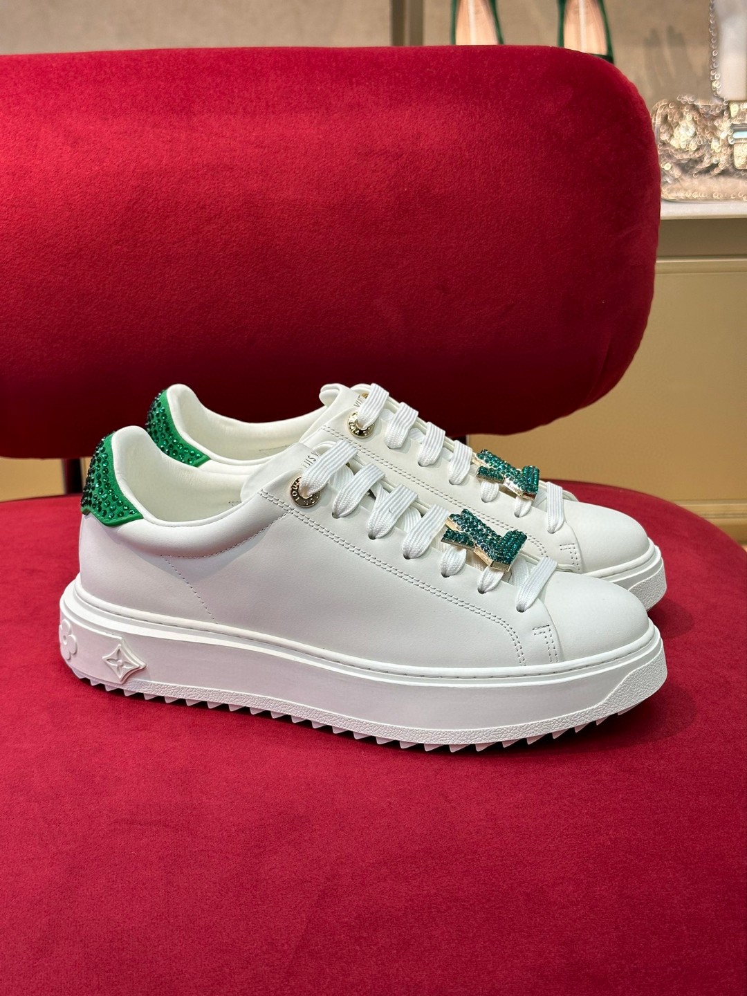 Louis Vuitton Time Out Sneaker Green For Women