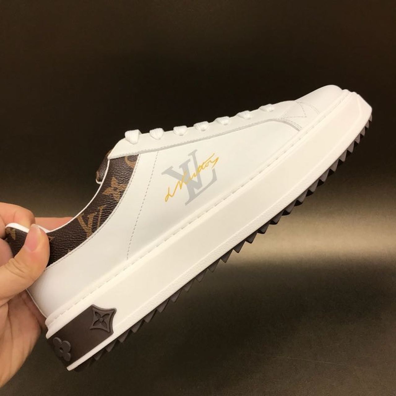 Louis Vuitton Time Out Sneaker Monogram Canvas White/Brown For Women LV
