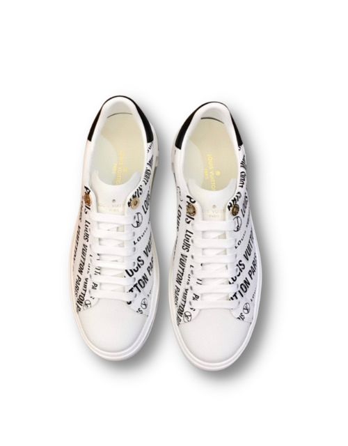 Louis Vuitton Time Out Sneaker Monogram Flowers Black For Men 1A9D24