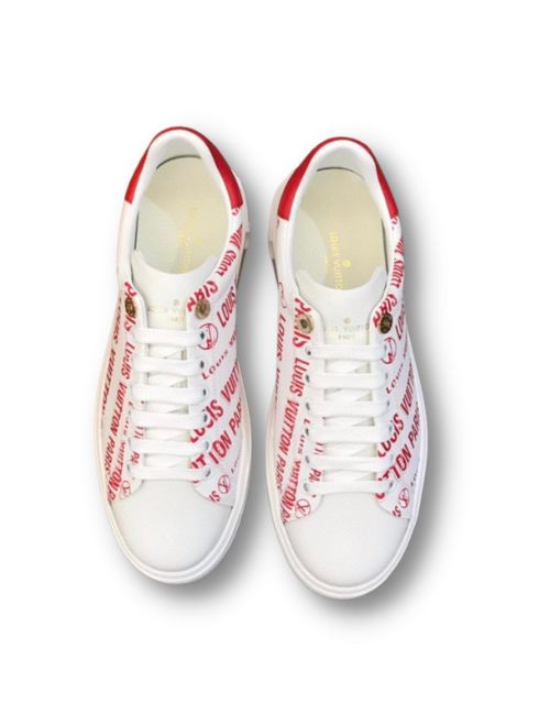 Louis Vuitton Time Out Sneaker Monogram Flowers Red For Men