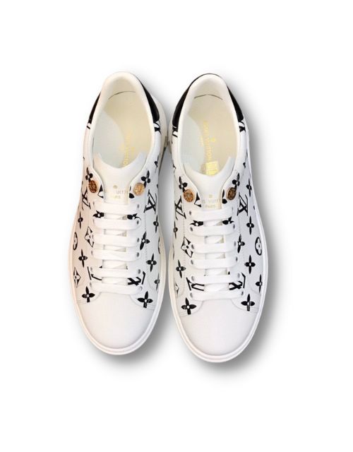 Louis Vuitton Time Out Sneakers Monogram Flowers Black For Men