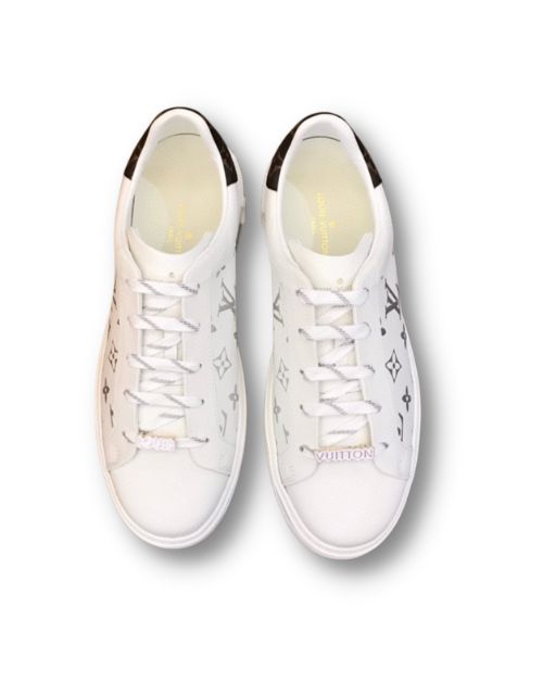 Louis Vuitton Time Out Sneakers Monogram Flowers Silver For Men