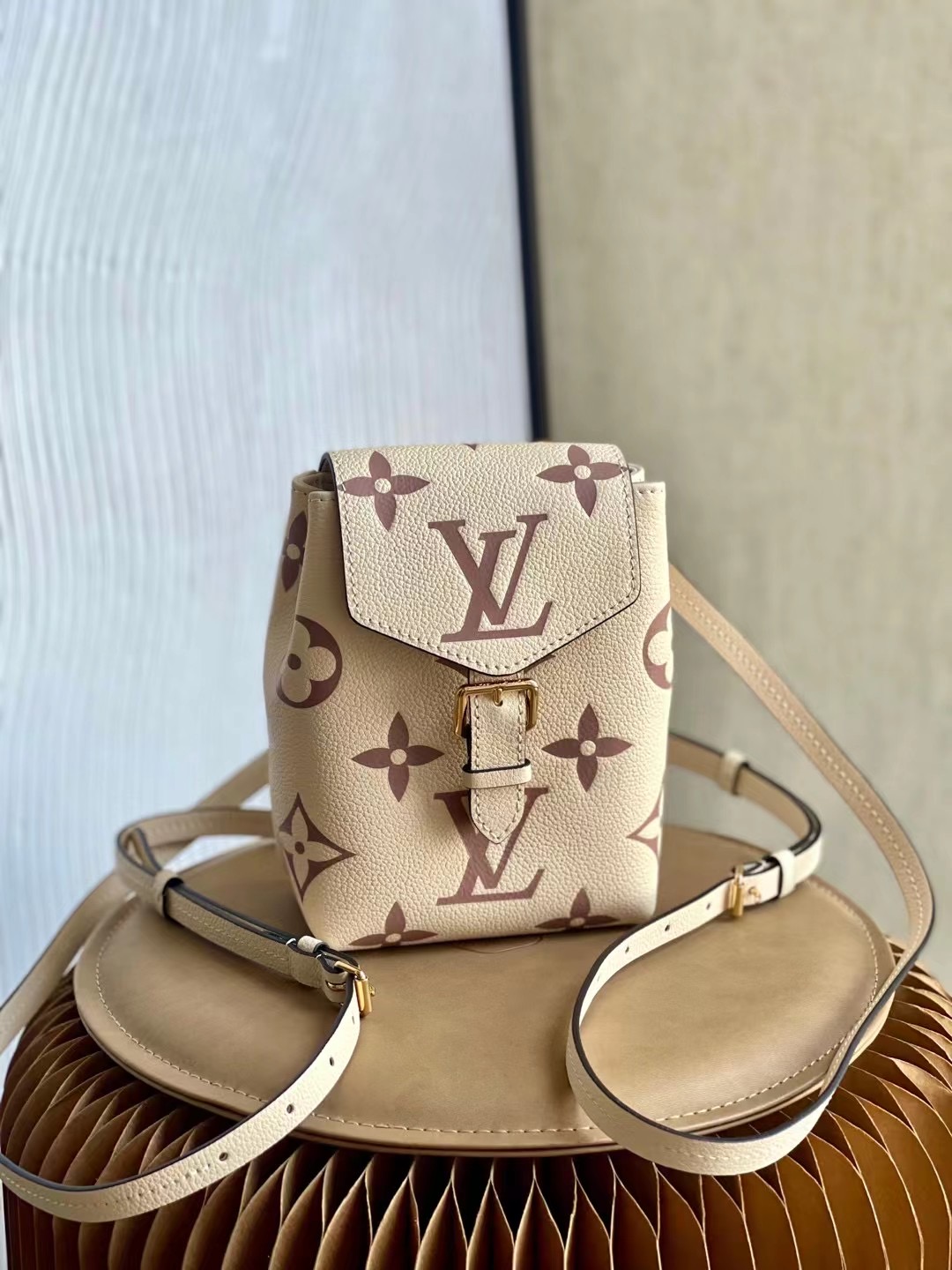 Louis Vuitton Tiny Backpack Monogram Empreinte Cream For Women, Women’s Bags 19cm