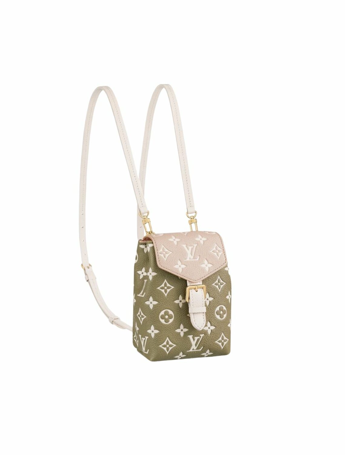 Louis Vuitton Tiny Backpack Monogram Empreinte Green Khaki For Women 5.1in/19cm