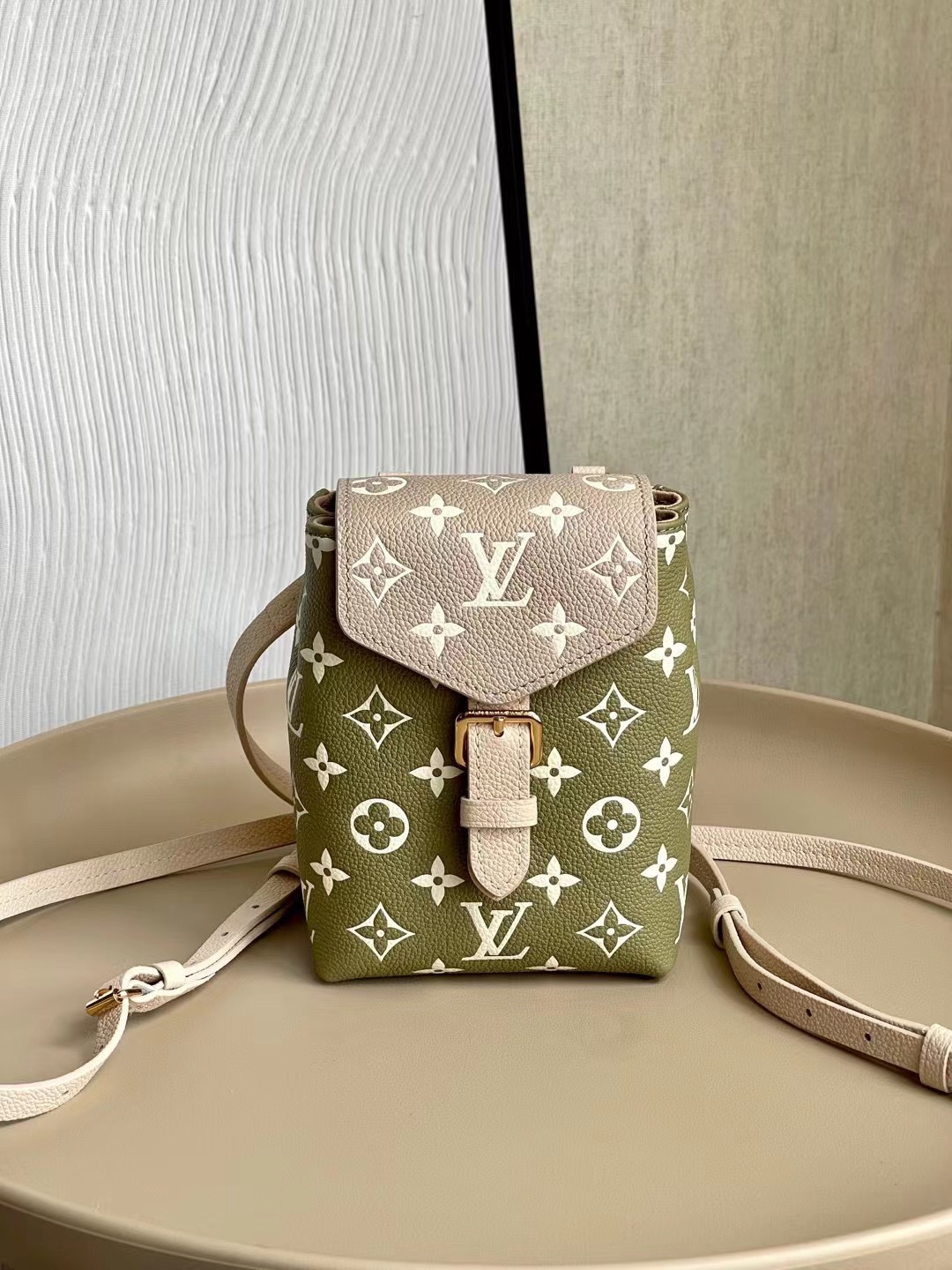 Louis Vuitton Tiny Backpack Monogram Empreinte Khaki For Women, Women’s Bags 19cm
