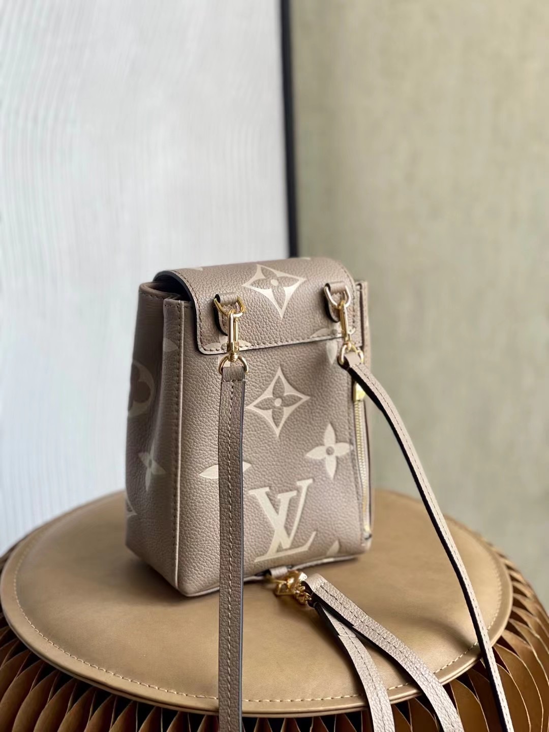 Louis Vuitton Tiny Backpack Monogram Empreinte Tourterelle Beige For Women, Women’s Bags 19cm