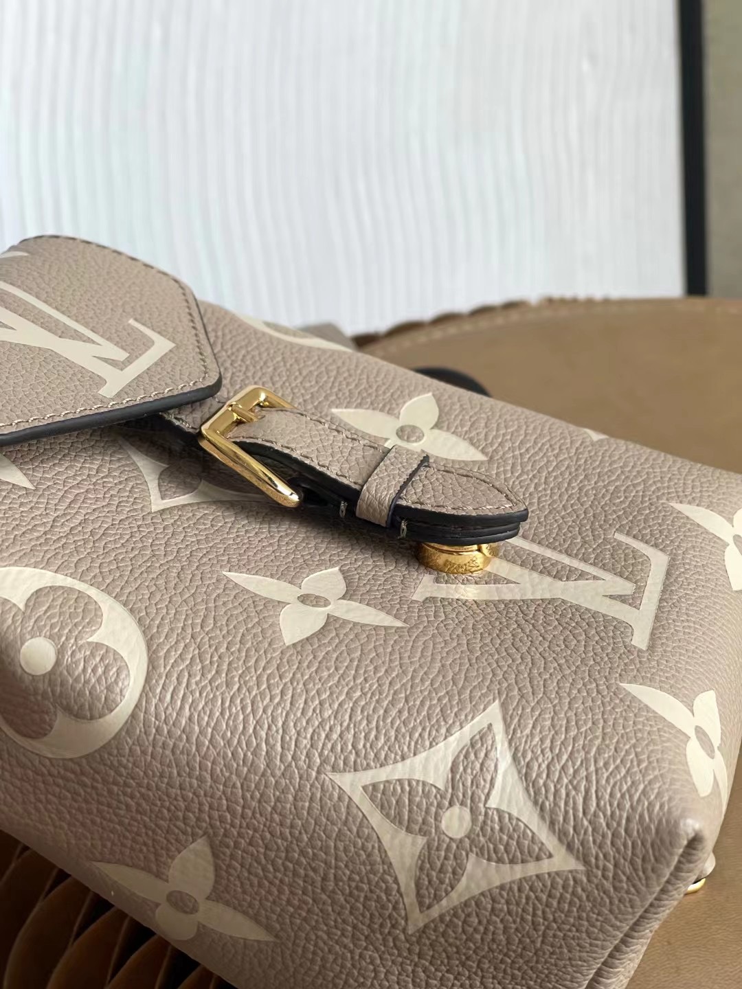 Louis Vuitton Tiny Backpack Monogram Empreinte Tourterelle Beige For Women, Women’s Bags 19cm