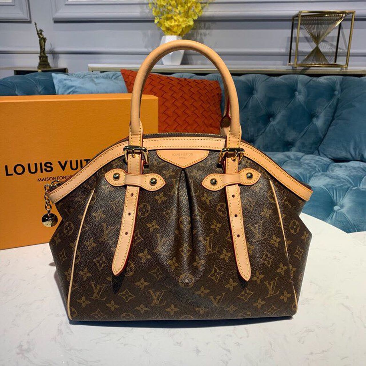 Louis Vuitton Tivoli Tote Bag Monogram Canvas For Women, Women’s Handbags, Shoulder Bags 18.1in/46cm