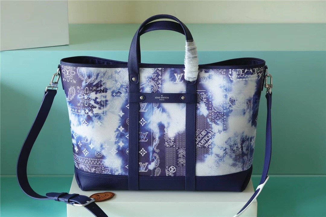 Louis Vuitton Tote Journey Monogram Blue For Men, Men’s Bags 23.6in/60cm