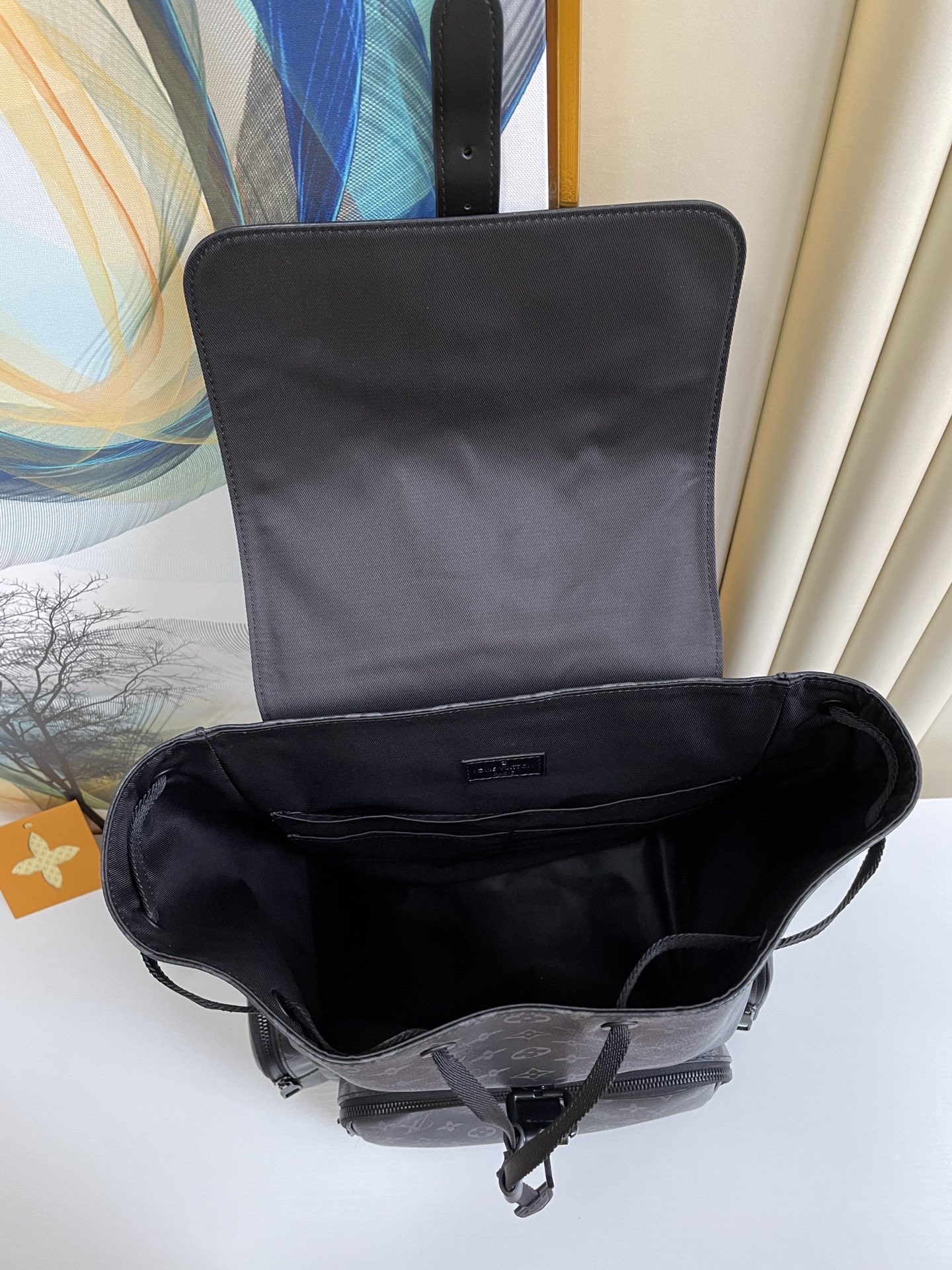 Louis Vuitton Trio Backpack Monogram Eclipse Canvas Black By Virgil Abloh For Men, Men’s Bags 44cm