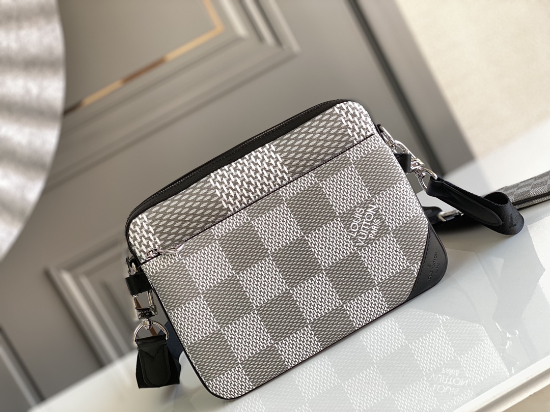 Louis Vuitton Trio Messenger Damier Graphite Plaster For Men, Men’s Bags, Shoulder And Crossbody Bags 9.8in/25cm LV