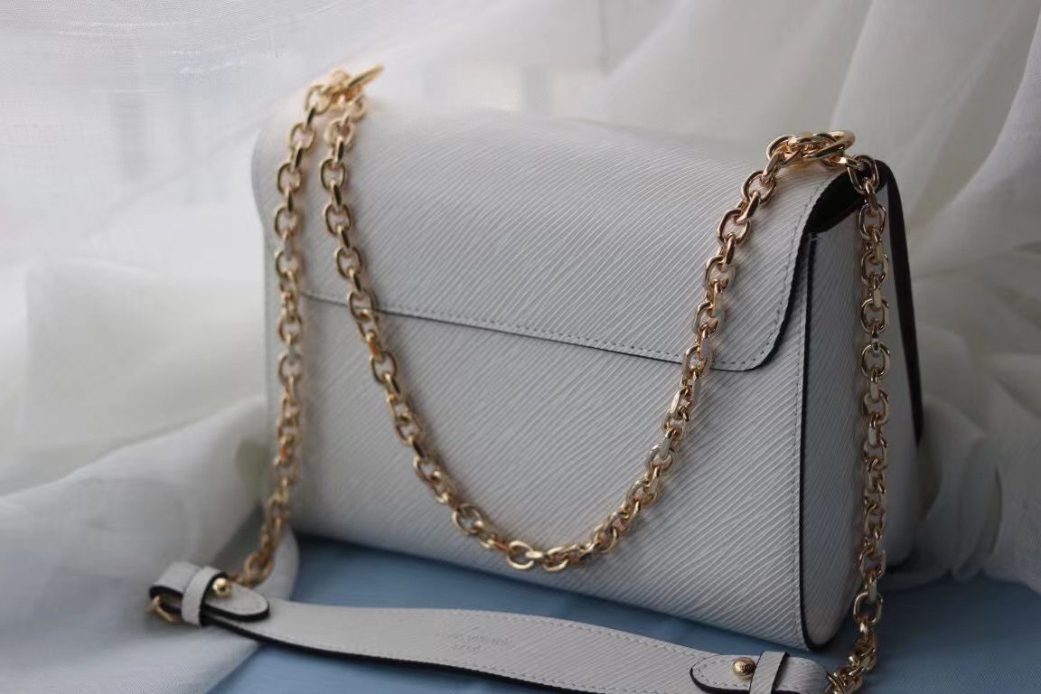 Louis Vuitton Twist Epi White For Women, Women’s Handbags, Shoulder And Crossbody Bags 9in/23cm LV