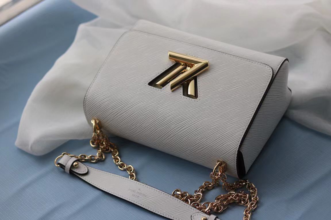 Louis Vuitton Twist Epi White For Women, Women’s Handbags, Shoulder And Crossbody Bags 9in/23cm LV