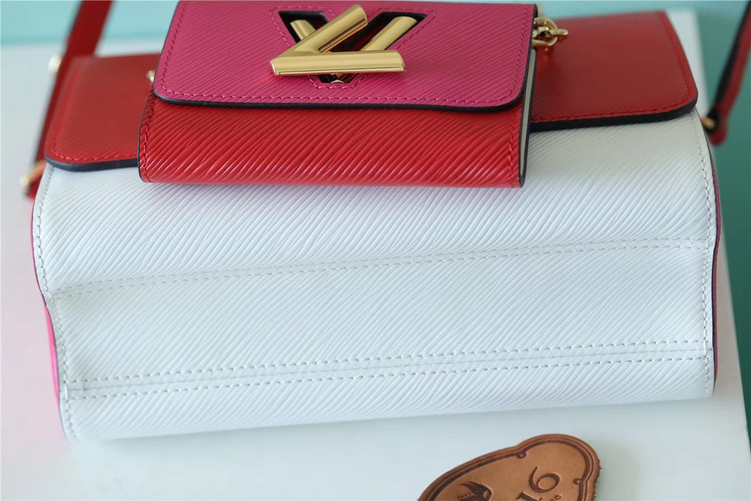 Louis Vuitton Twist MM Bag Epi Red/ Pink For Women, Women’s Handbags, Shoulder and Cross Body Bags 9.1in/23cm LV