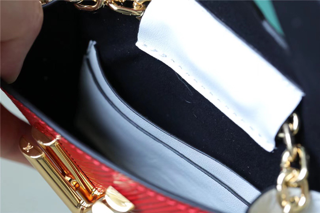 Louis Vuitton Twist MM Bag Epi Red/ Pink For Women, Women’s Handbags, Shoulder and Cross Body Bags 9.1in/23cm LV
