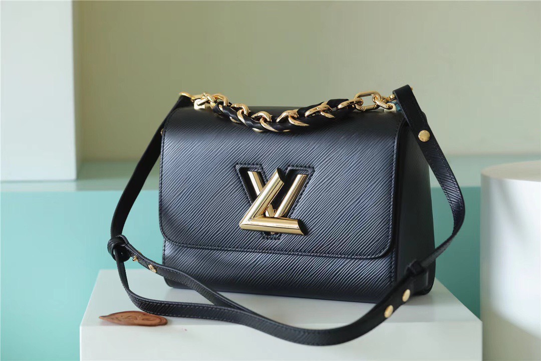 Louis Vuitton Twist MM Epi Black For Women, Women’s Bags, Shoulder And Crossbody Bags 9.1in/23cm