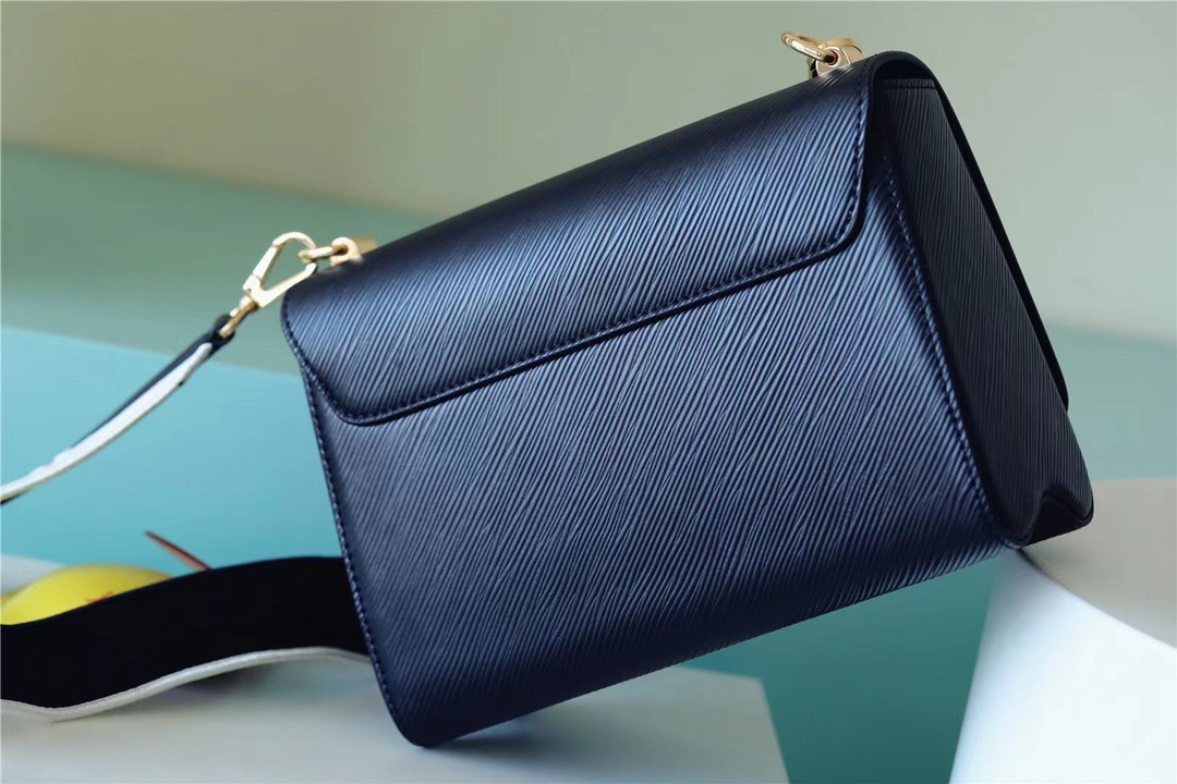 Louis Vuitton Twist MM Epi Black For Women, Women’s Handbags, Shoulder And Crossbody Bags 7.5in/19cm