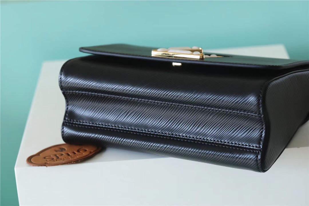 Louis Vuitton Twist MM Epi Black For Women, Women’s Handbags, Shoulder And Crossbody Bags 9.1in/23cm LV