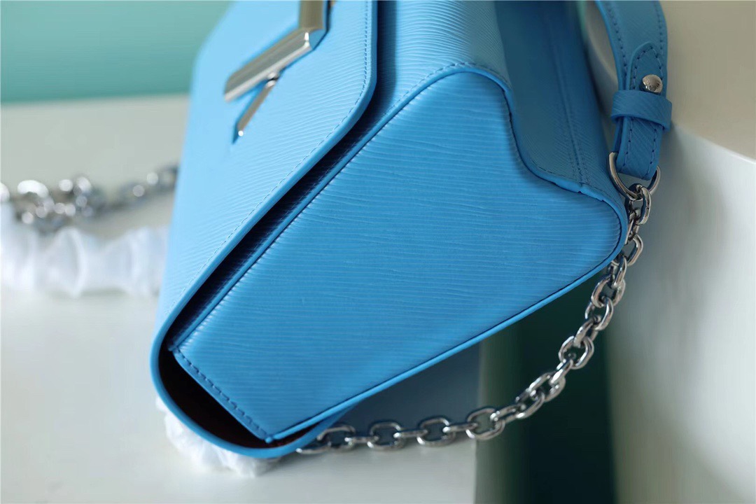 Louis Vuitton Twist MM Epi Blue For Women, Women’s Handbags, Shoulder And Crossbody Bags 9.1in/23cm LV