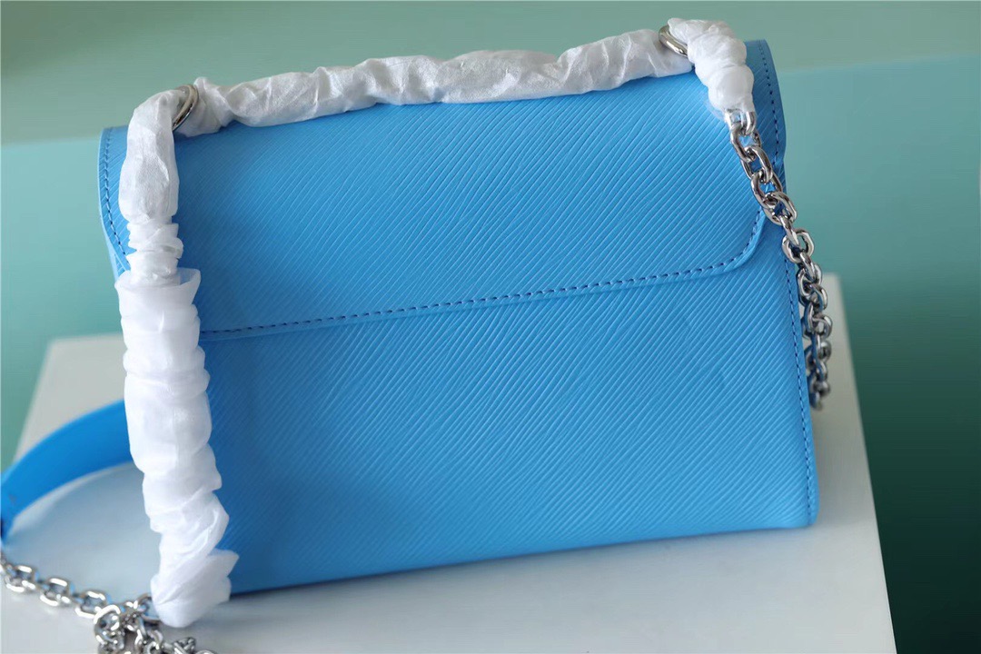 Louis Vuitton Twist MM Epi Blue For Women, Women’s Handbags, Shoulder And Crossbody Bags 9.1in/23cm LV
