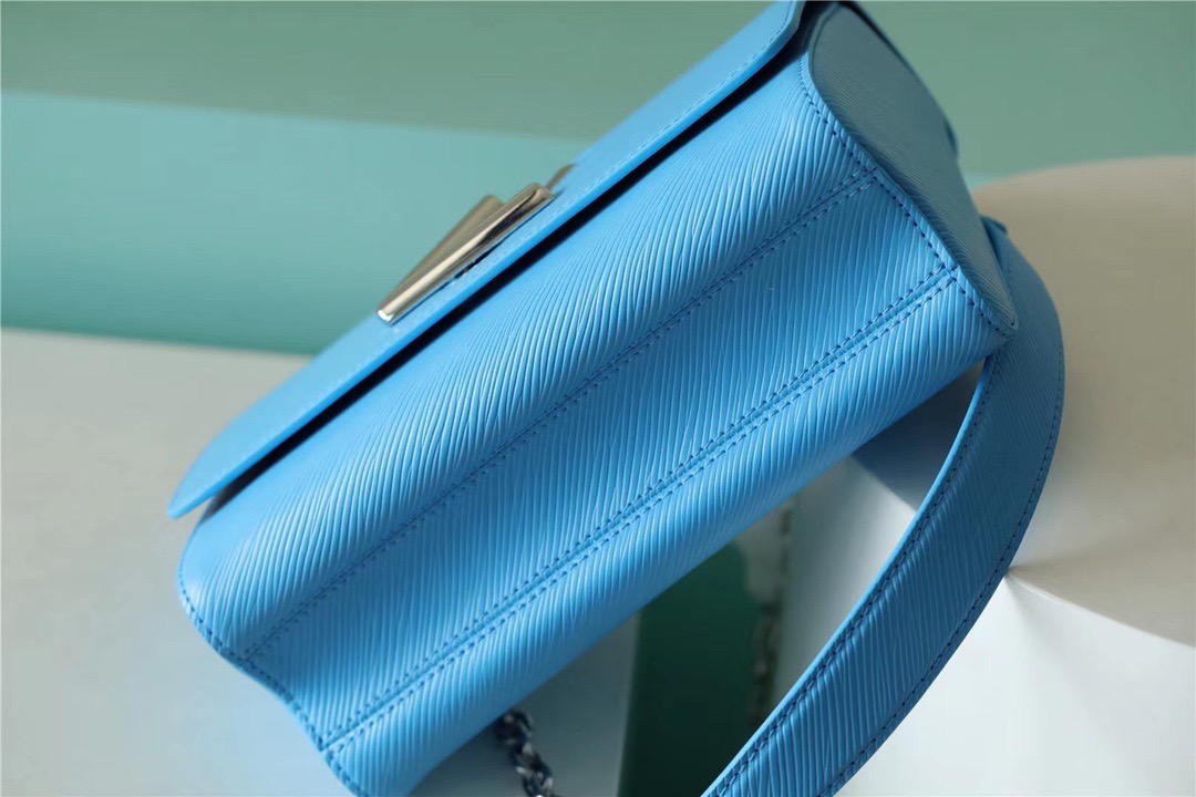 Louis Vuitton Twist MM Epi Blue For Women, Women’s Handbags, Shoulder And Crossbody Bags 9.1in/23cm LV