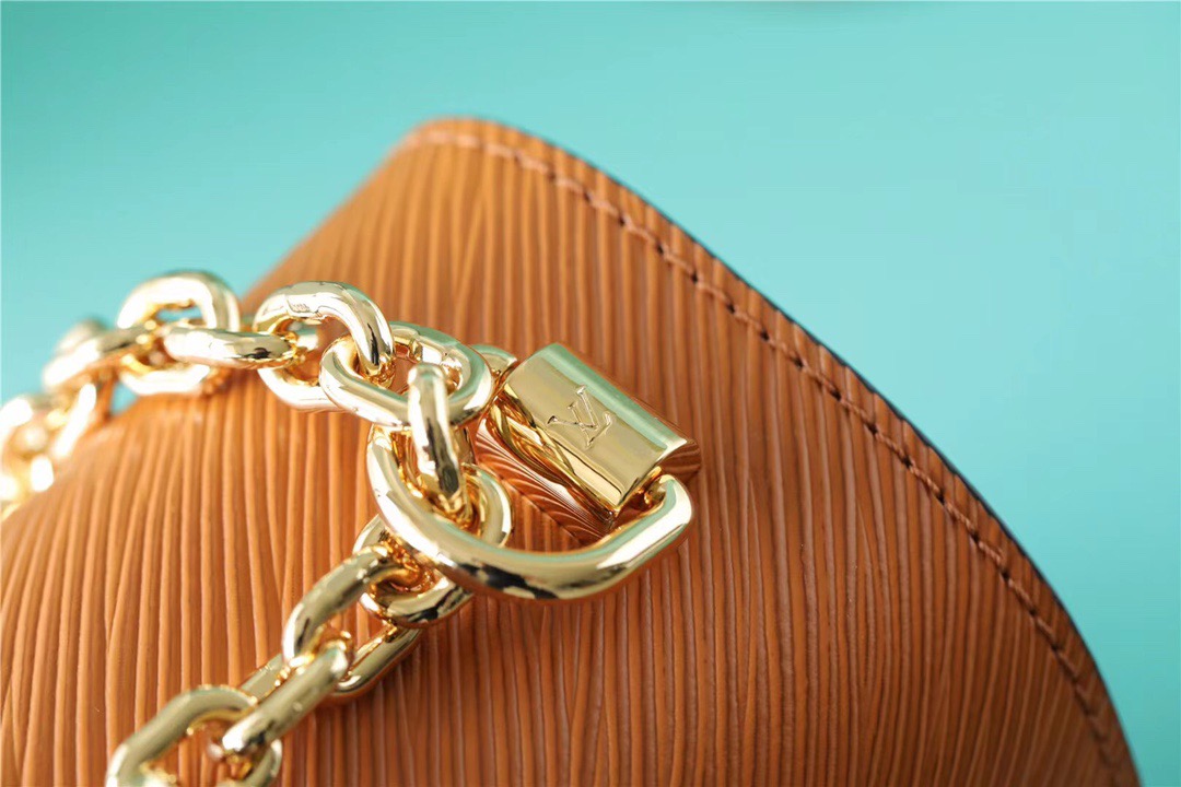 Louis Vuitton Twist MM Epi Gold Miel Brown For Women, Women’s Bags, Shoulder And Crossbody Bags 9.1in/23cm