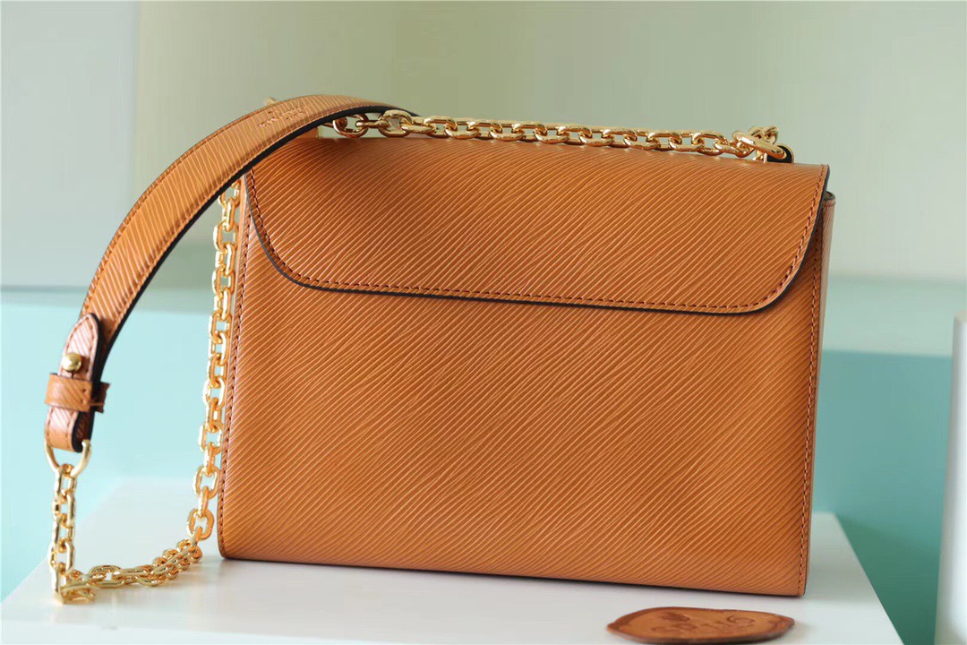 Louis Vuitton Twist MM Epi Gold Miel Brown For Women, Women’s Bags, Shoulder And Crossbody Bags 9.1in/23cm