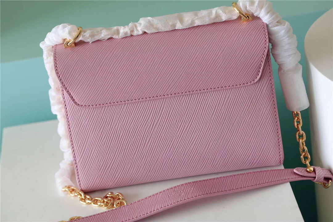 Louis Vuitton Twist MM Epi Guimauve Purple For Women, Women’s Handbags, Shoulder And Crossbody Bags 9.1in/23cm LV