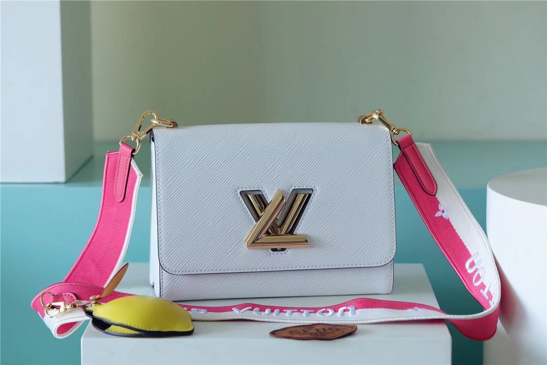 Louis Vuitton Twist MM Epi Light Blue For Women, Women’s Handbags, Shoulder And Crossbody Bags 9.1in/23cm LV