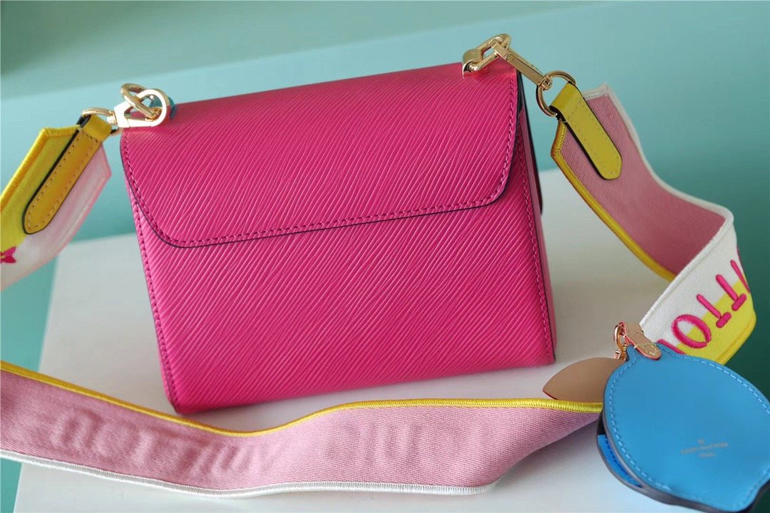 Louis Vuitton Twist MM Epi Pink For Women, Women’s Handbags, Shoulder And Crossbody Bags 7.5in/19cm LV 