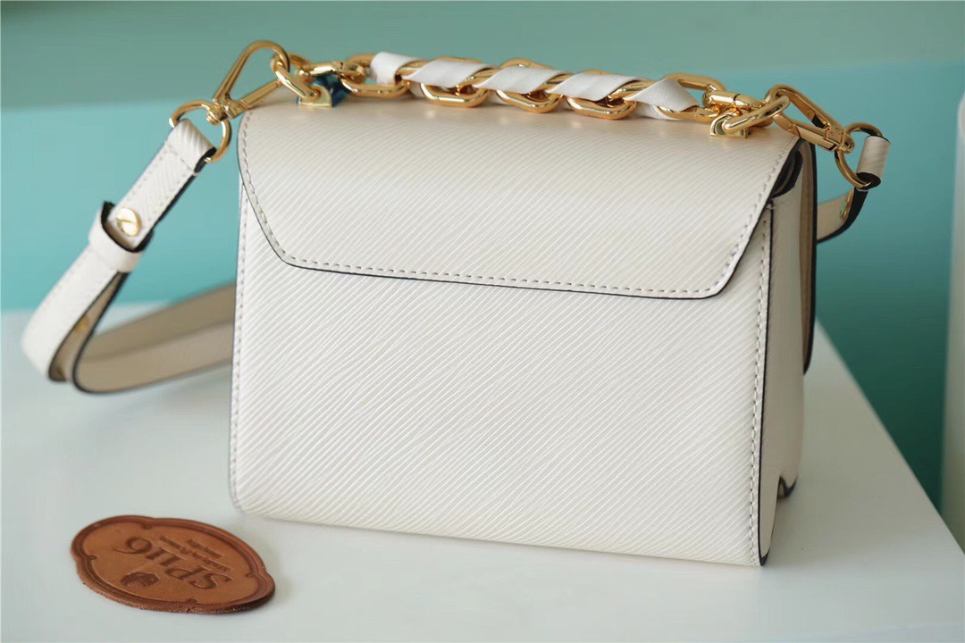 Louis Vuitton Twist MM Epi White For Women, Women’s Bags, Shoulder And Crossbody Bags 9.1in/23cm LV