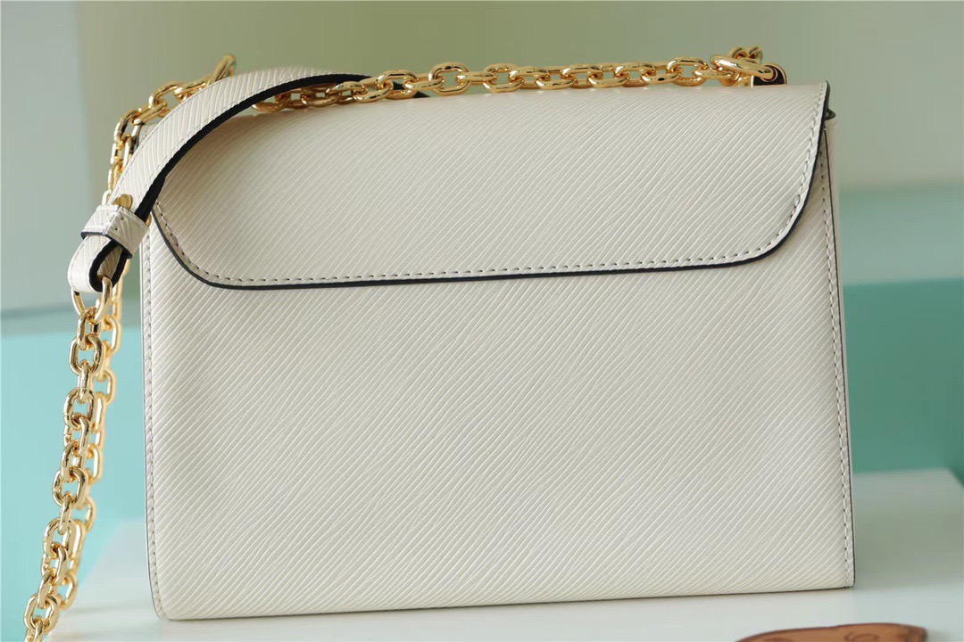 Louis Vuitton Twist MM Epi White For Women, Women’s Bags, Shoulder And Crossbody Bags 9.1in/23cm