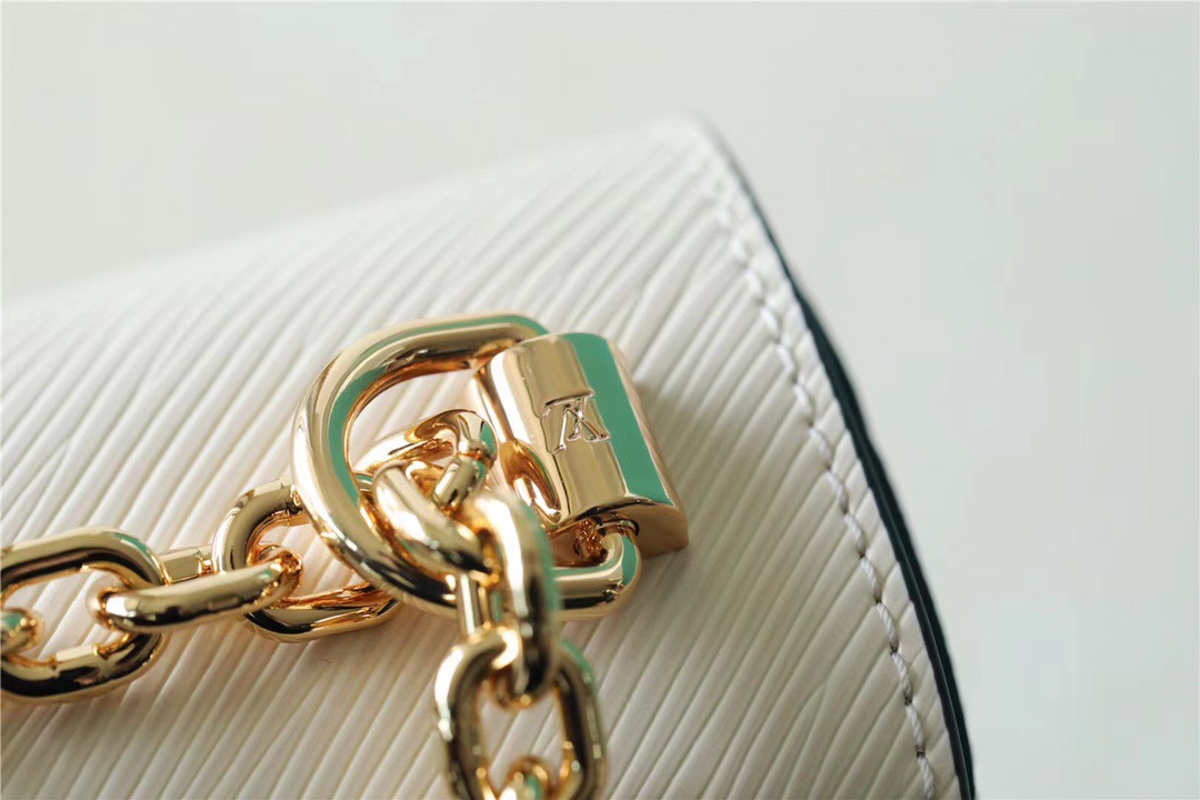 Louis Vuitton Twist MM Epi White For Women, Women’s Bags, Shoulder And Crossbody Bags 9.1in/23cm