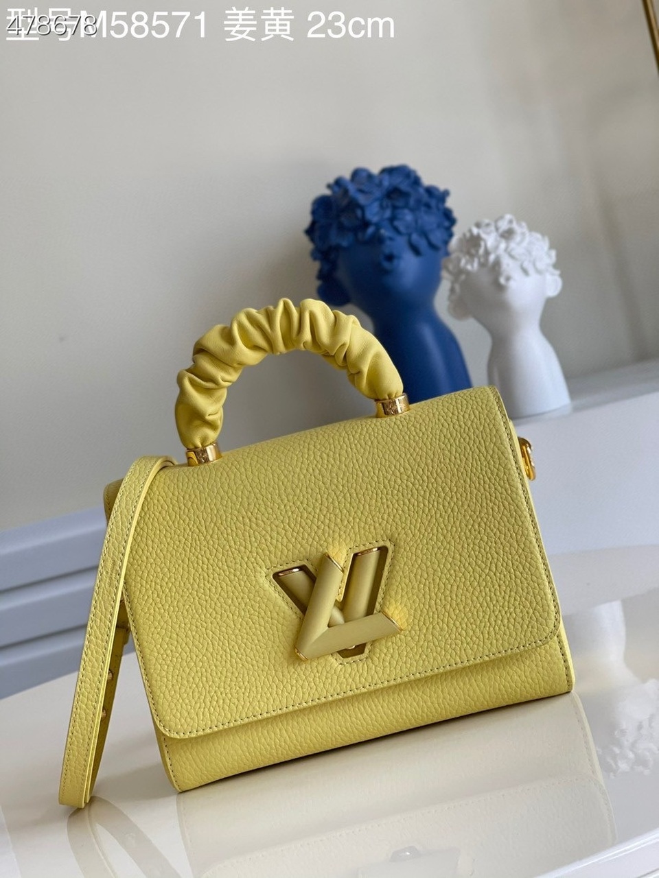 Louis Vuitton Twist MM Ginger Yellow For Women, Women’s Handbags, Shoulder And Crossbody Bags 9.1in/23cm LV