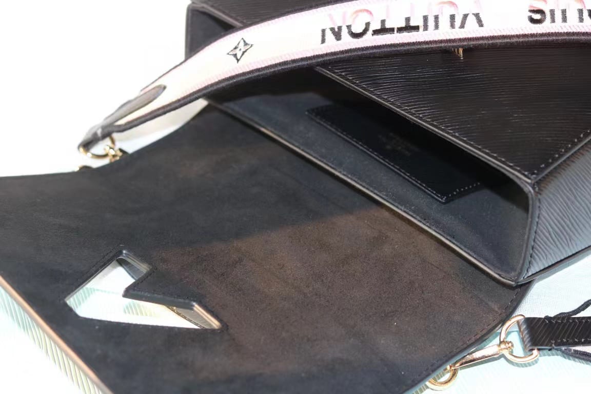 Louis Vuitton Twist MM Monogram Blossoms Black For Women, Women’s Handbags, Shoulder And Crossbody Bags 9.1in/23cm