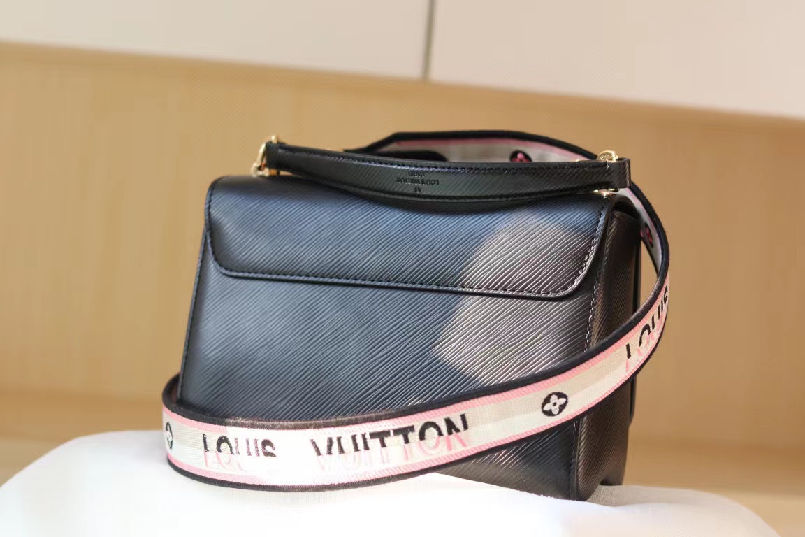 Louis Vuitton Twist MM Monogram Blossoms Black For Women, Women’s Handbags, Shoulder And Crossbody Bags 9.1in/23cm
